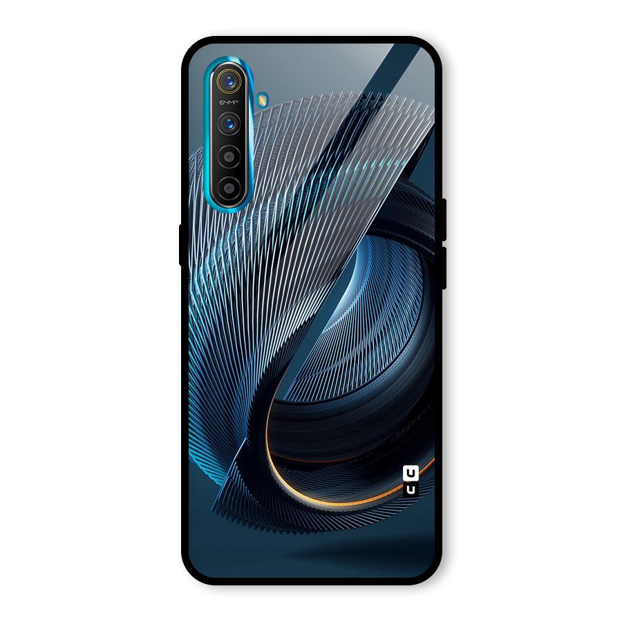 Digital Circle Pattern Glass Back Case for Realme X2