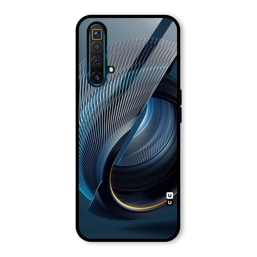 Digital Circle Pattern Glass Back Case for Realme X3