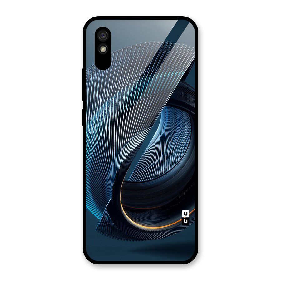 Digital Circle Pattern Glass Back Case for Redmi 9i
