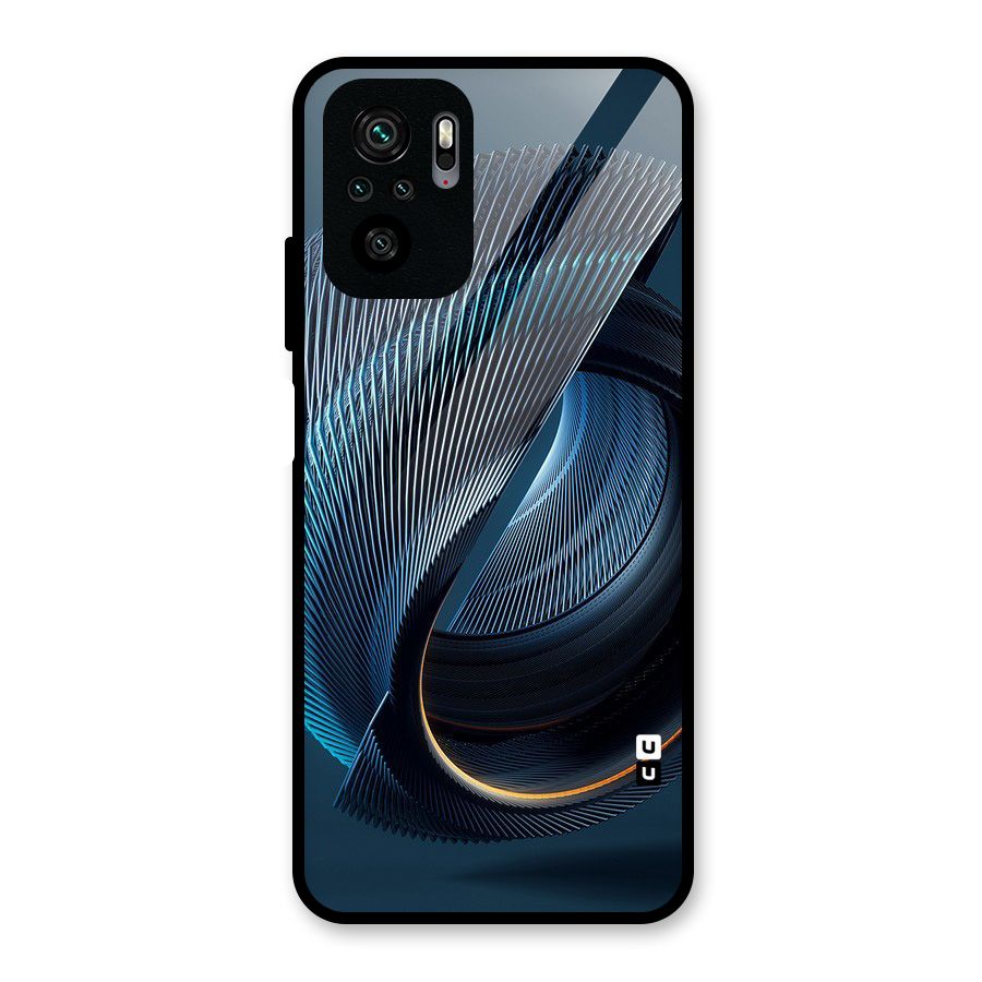 Digital Circle Pattern Glass Back Case for Redmi Note 10S