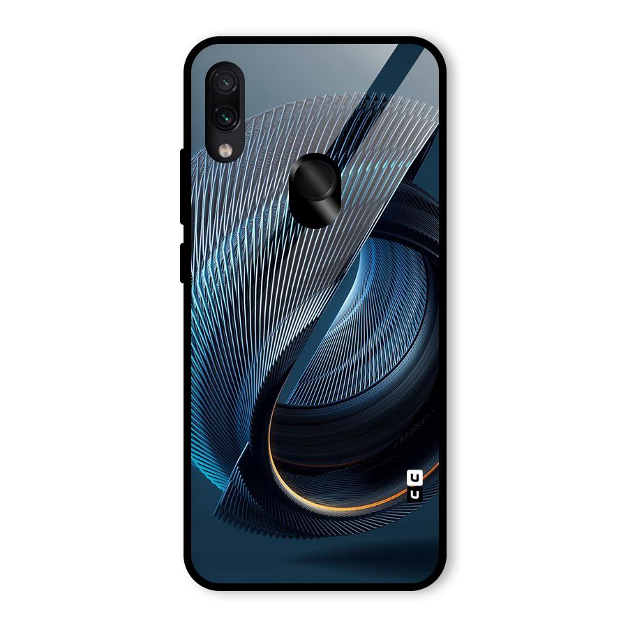 Digital Circle Pattern Glass Back Case for Redmi Note 7 Pro