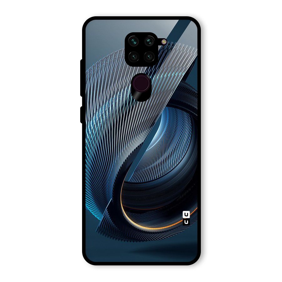 Digital Circle Pattern Glass Back Case for Redmi Note 9