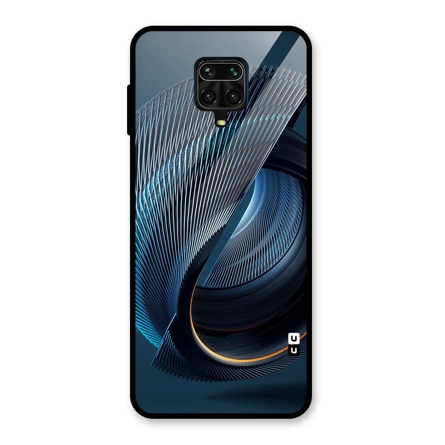 Digital Circle Pattern Glass Back Case for Redmi Note 9 Pro