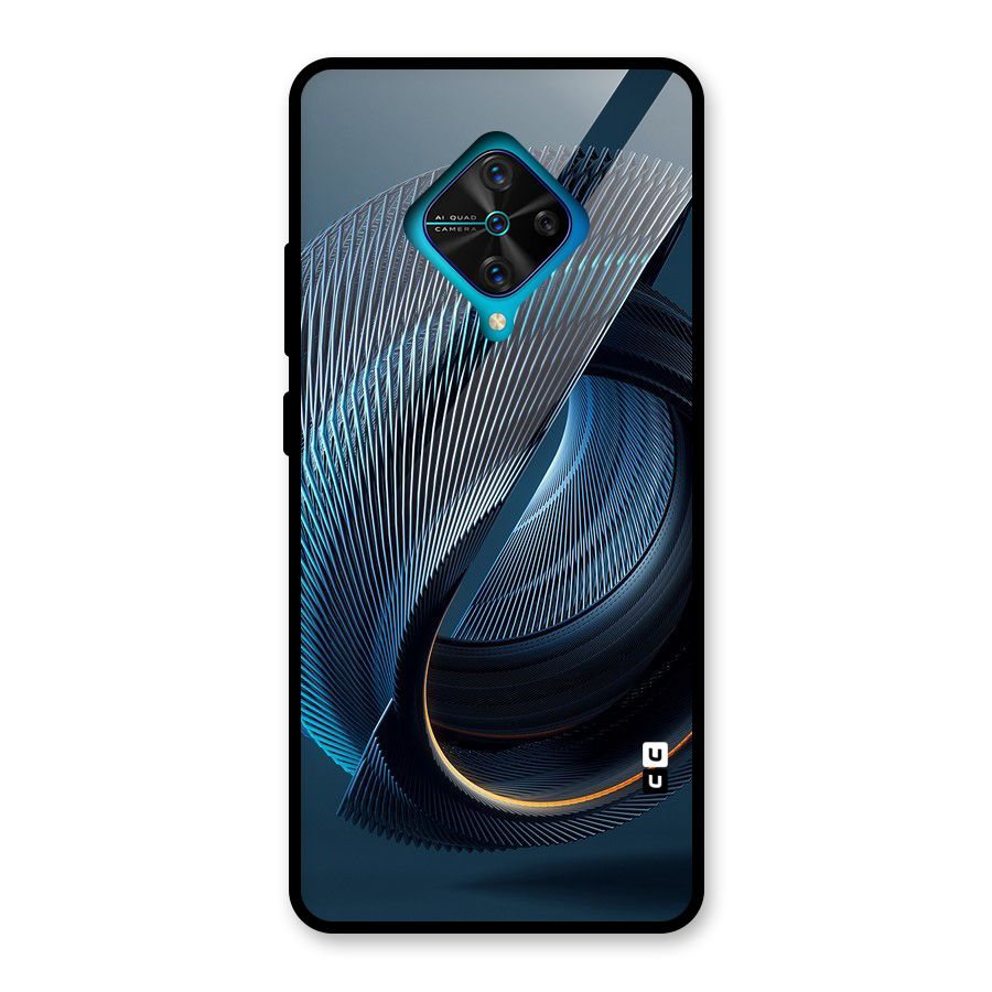 Digital Circle Pattern Glass Back Case for Vivo S1 Pro