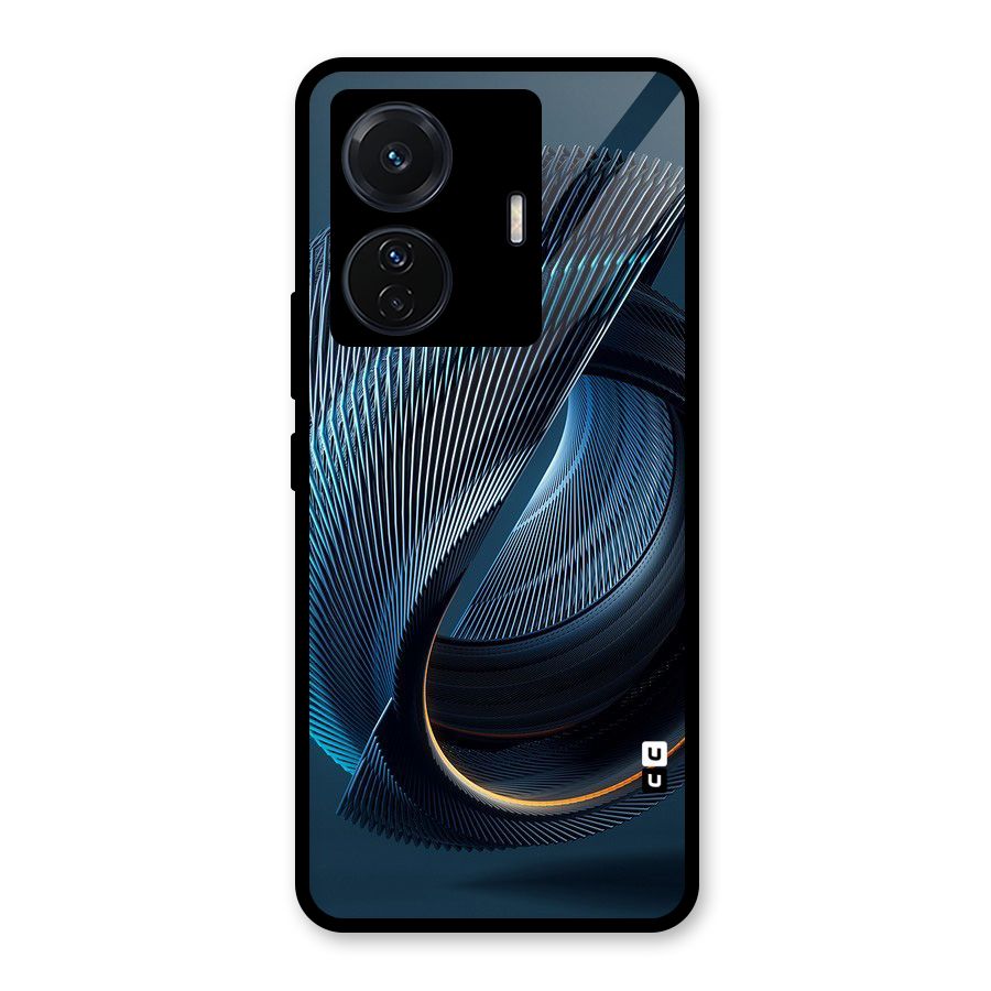 Digital Circle Pattern Glass Back Case for Vivo T1 Pro