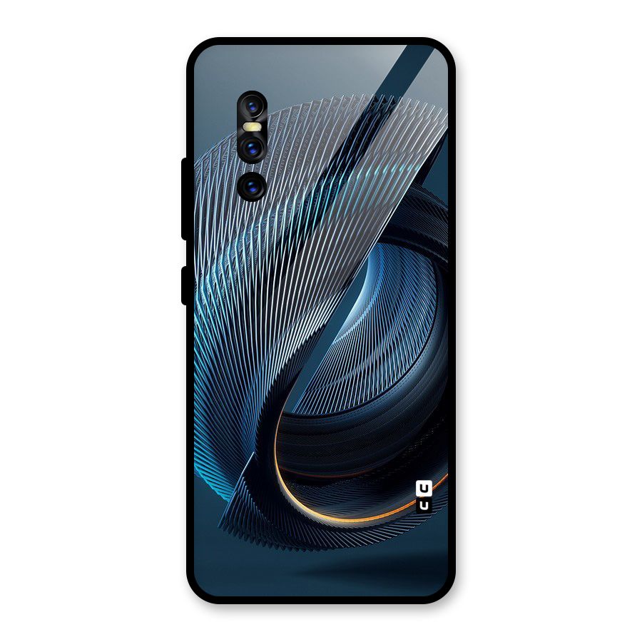 Digital Circle Pattern Glass Back Case for Vivo V15 Pro