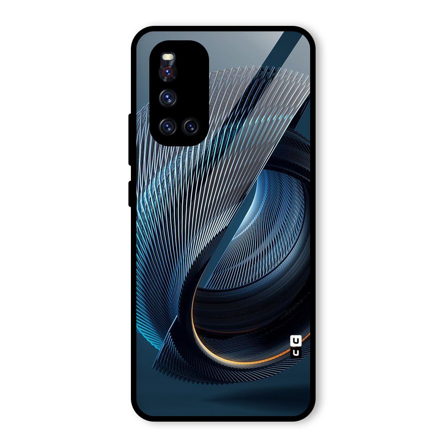 Digital Circle Pattern Glass Back Case for Vivo V19