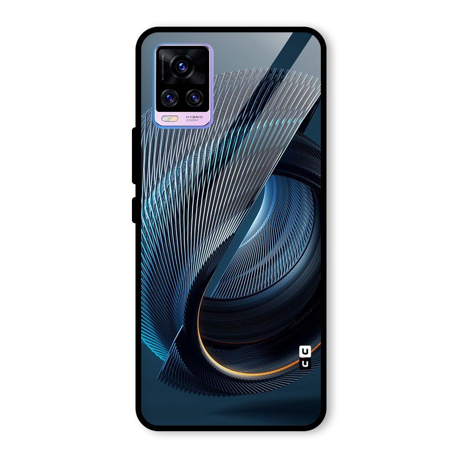 Digital Circle Pattern Glass Back Case for Vivo V20 Pro