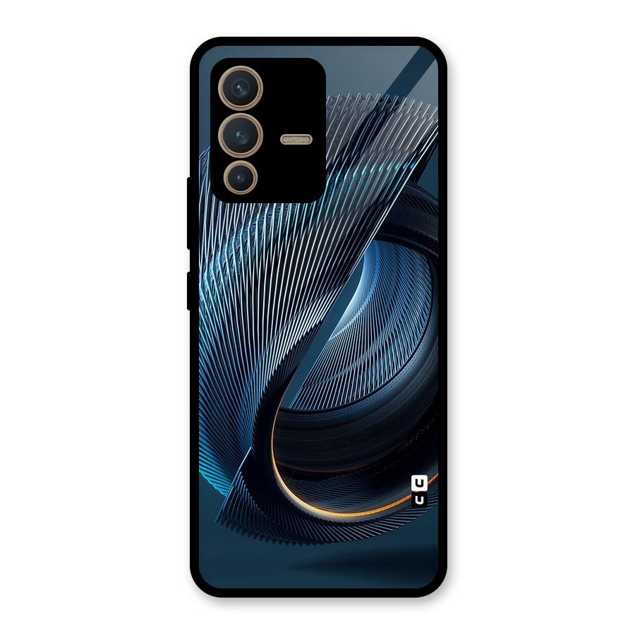 Digital Circle Pattern Glass Back Case for Vivo V23 5G