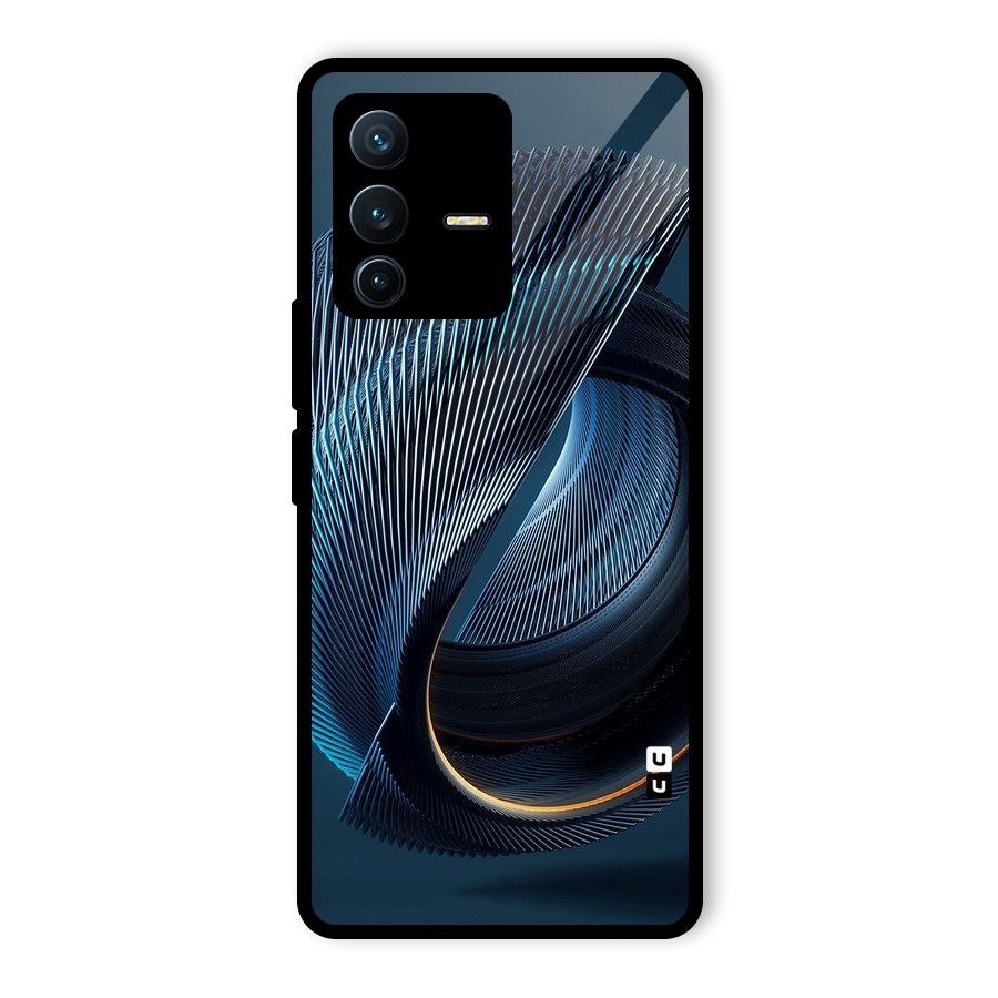 Digital Circle Pattern Glass Back Case for Vivo V23 Pro
