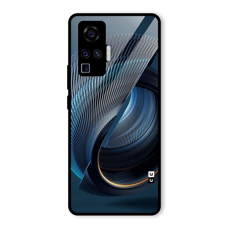 Digital Circle Pattern Glass Back Case for Vivo X50 Pro