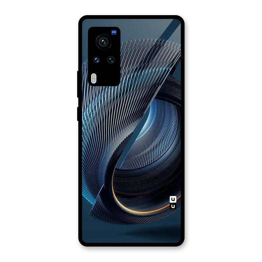 Digital Circle Pattern Glass Back Case for Vivo X60 Pro