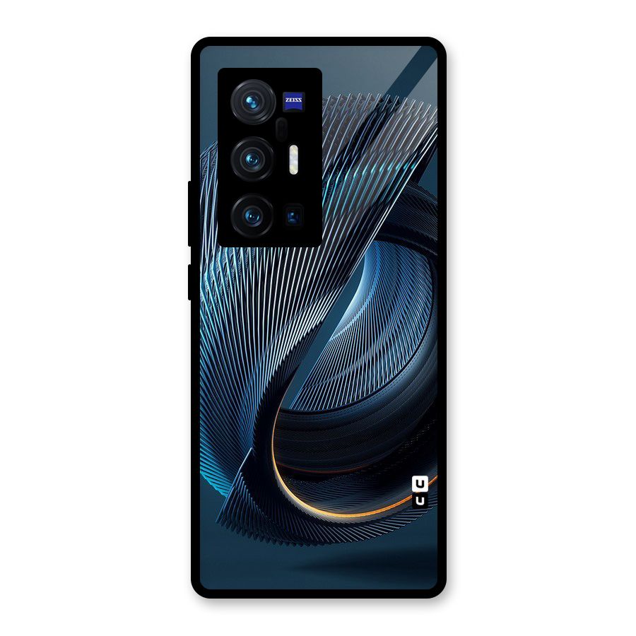 Digital Circle Pattern Glass Back Case for Vivo X70 Pro Plus
