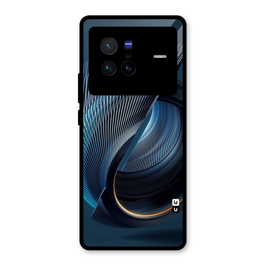 Digital Circle Pattern Glass Back Case for Vivo X80