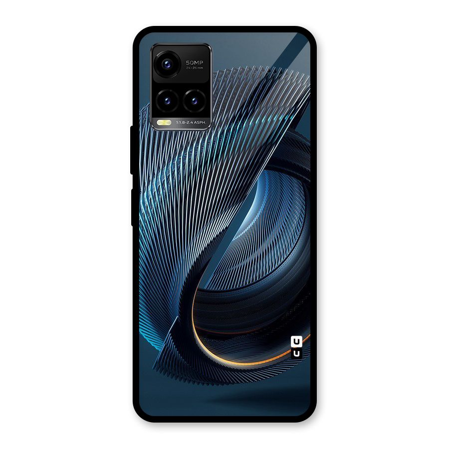 Digital Circle Pattern Glass Back Case for Vivo Y21G