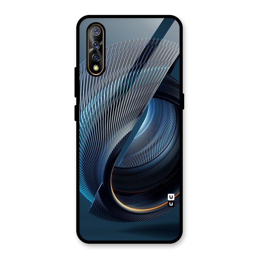 Digital Circle Pattern Glass Back Case for Vivo Z1x