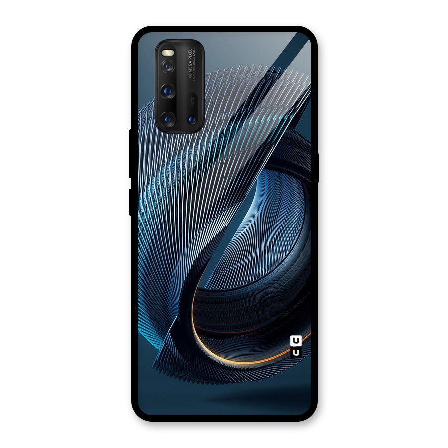 Digital Circle Pattern Glass Back Case for Vivo iQOO 3