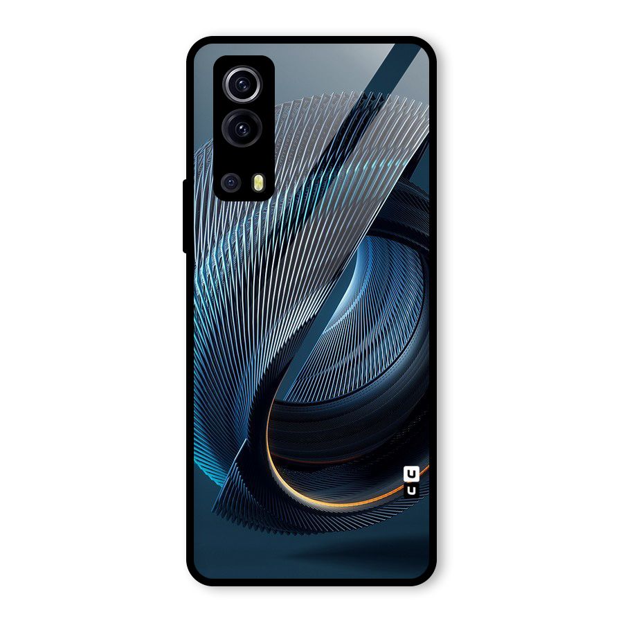 Digital Circle Pattern Glass Back Case for Vivo iQOO Z3