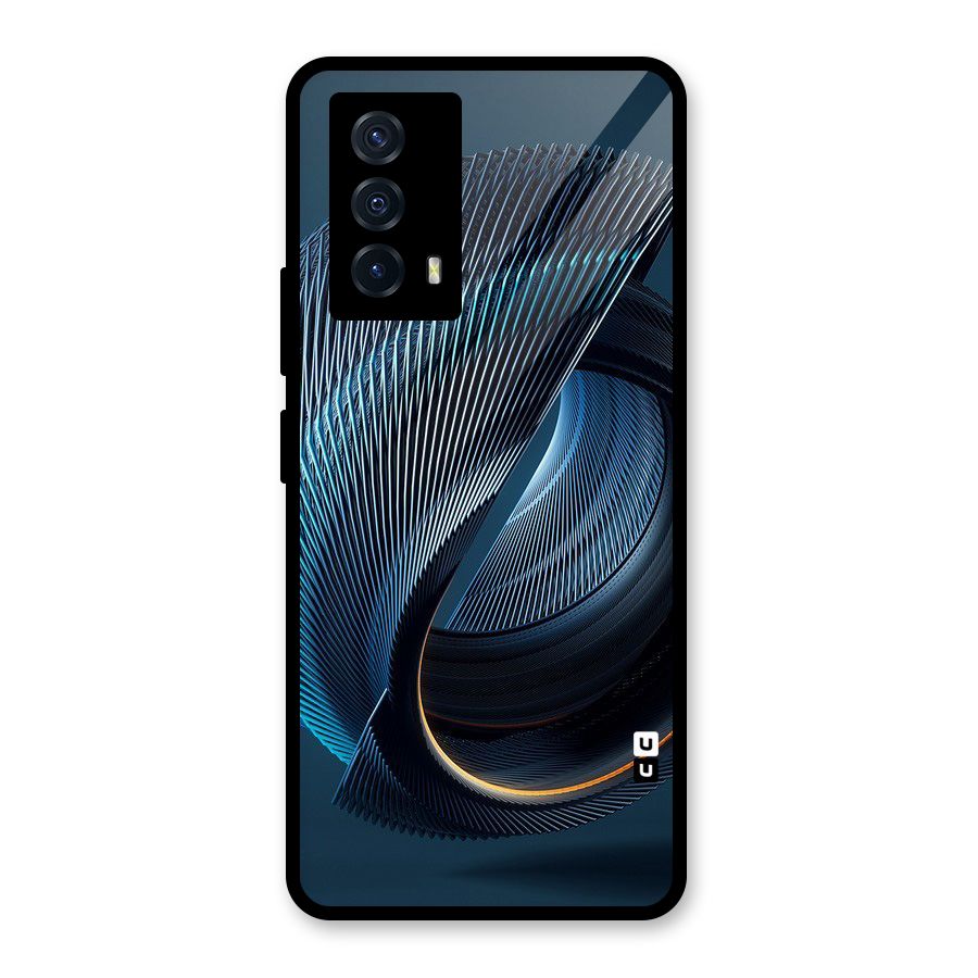 Digital Circle Pattern Glass Back Case for Vivo iQOO Z5