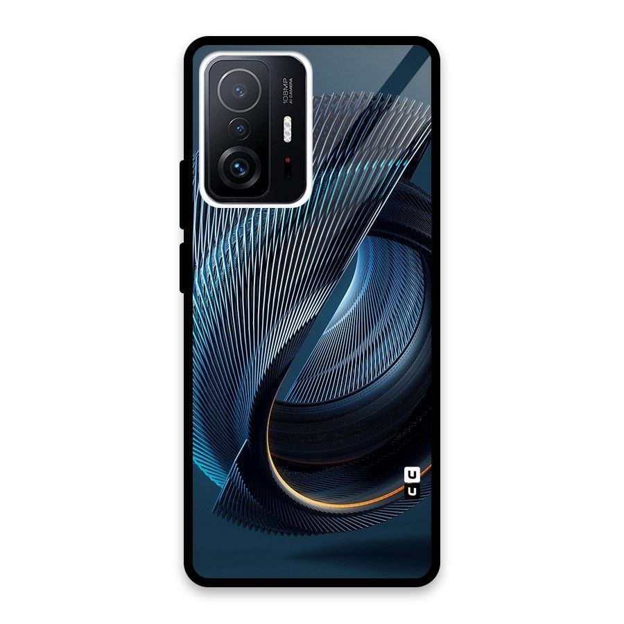 Digital Circle Pattern Glass Back Case for Xiaomi 11T Pro