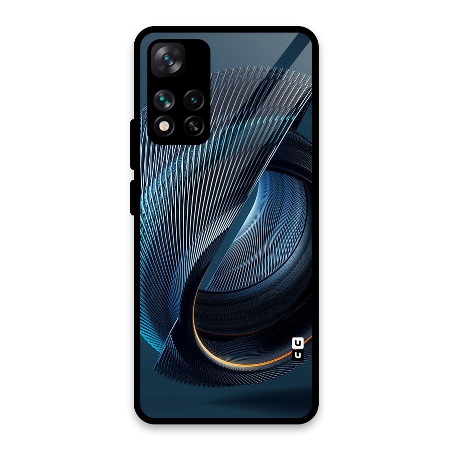 Digital Circle Pattern Glass Back Case for Xiaomi 11i HyperCharge 5G