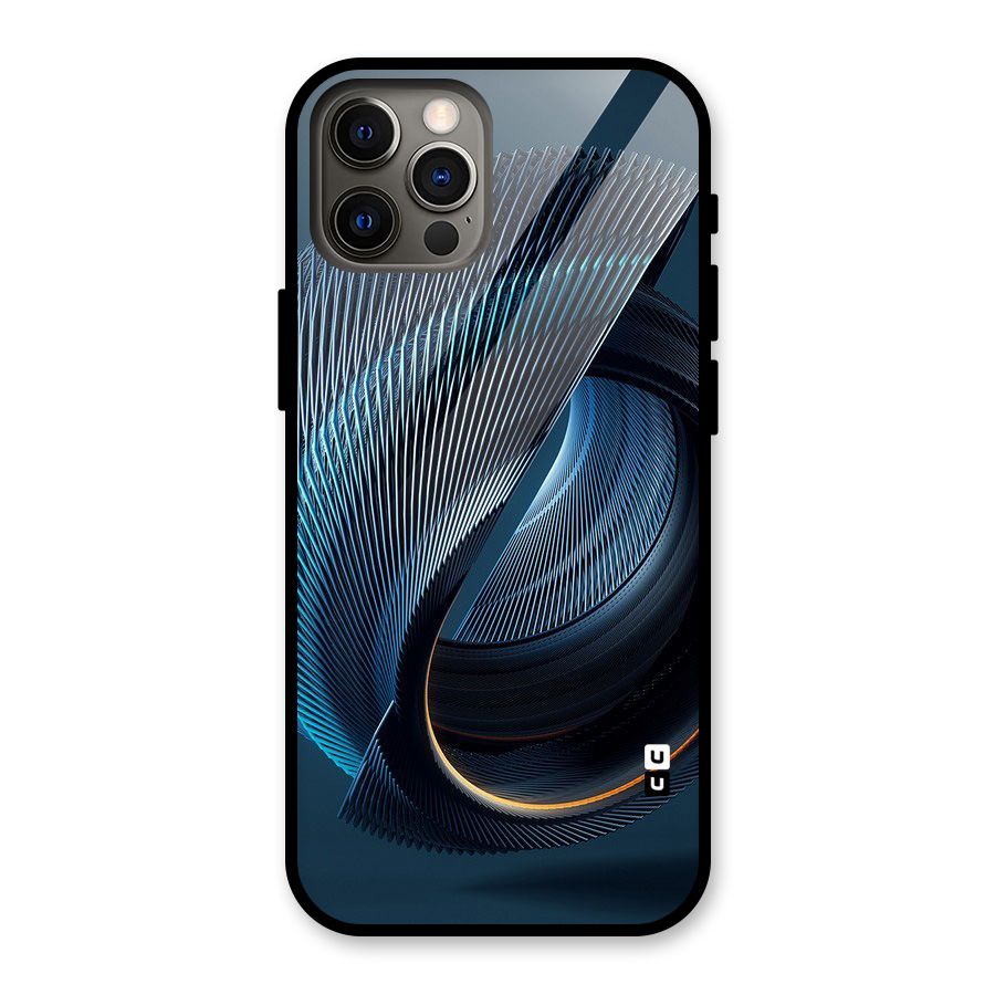 Digital Circle Pattern Glass Back Case for iPhone 12 Pro