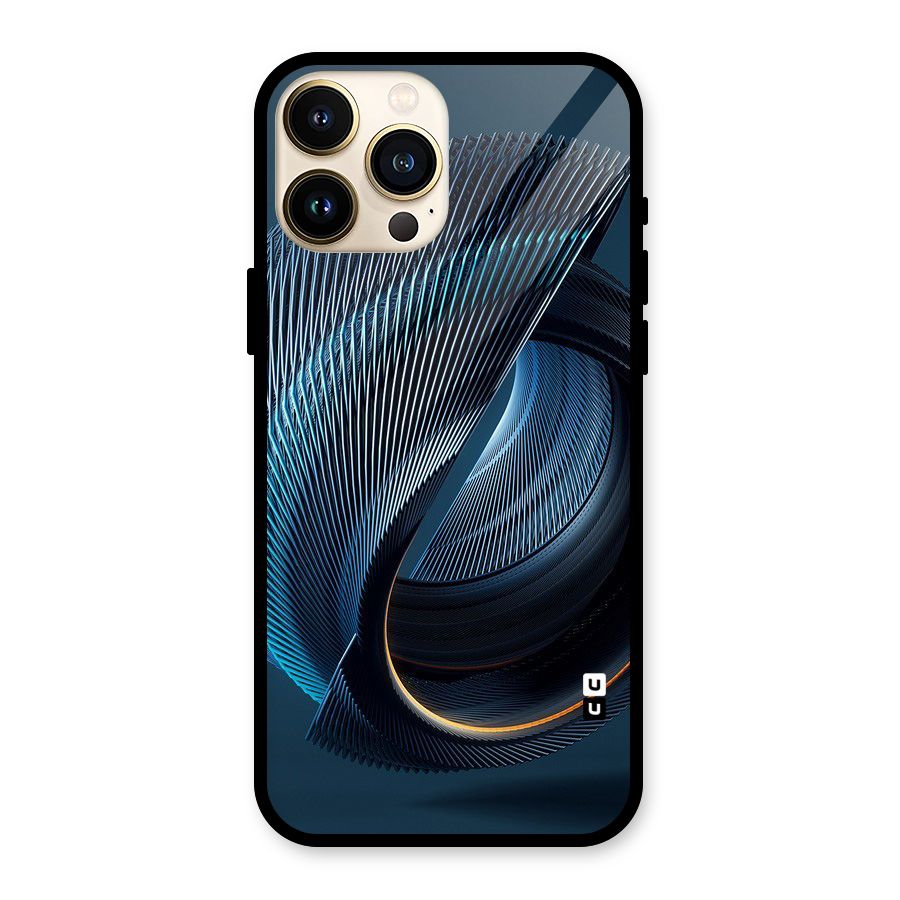 Digital Circle Pattern Glass Back Case for iPhone 13 Pro Max