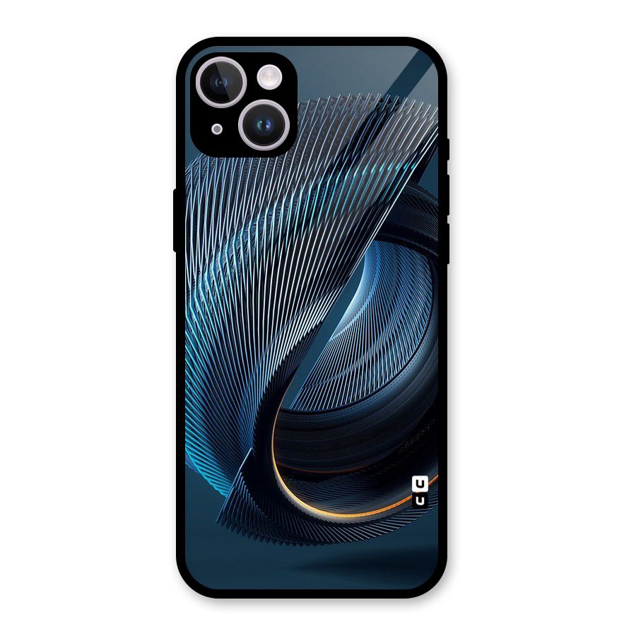 Digital Circle Pattern Glass Back Case for iPhone 14 Plus