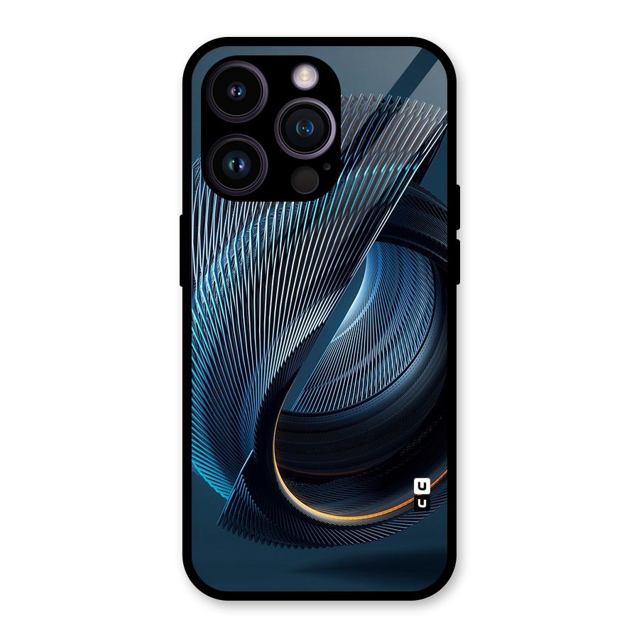 Digital Circle Pattern Glass Back Case for iPhone 14 Pro