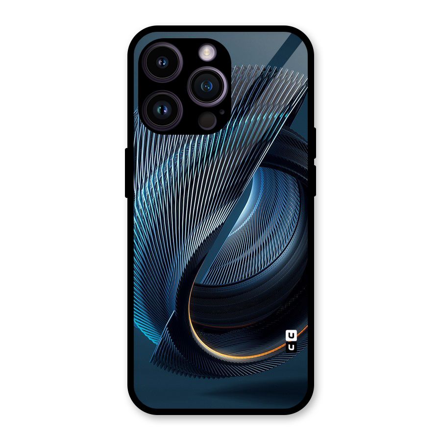 Digital Circle Pattern Glass Back Case for iPhone 14 Pro Max