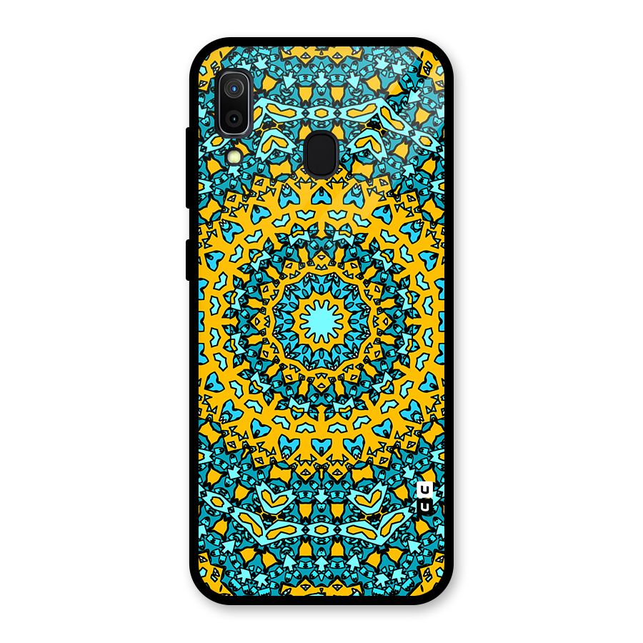 Digital Mandala Art Glass Back Case for Galaxy A30