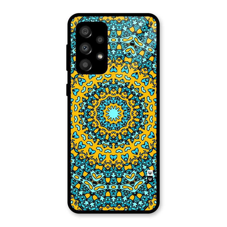 Digital Mandala Art Glass Back Case for Galaxy A32