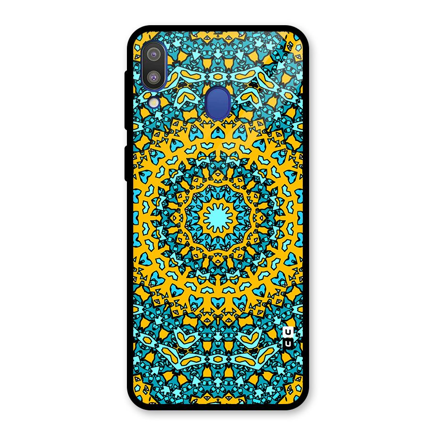 Digital Mandala Art Glass Back Case for Galaxy M20