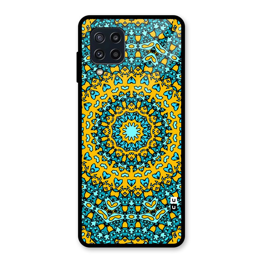Digital Mandala Art Glass Back Case for Galaxy M32