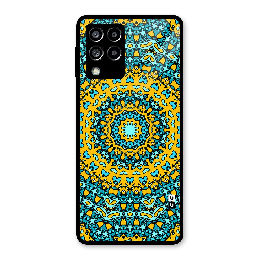Digital Mandala Art Glass Back Case for Galaxy M53 5G