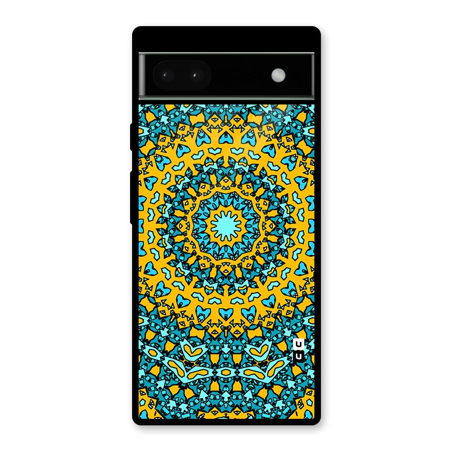 Digital Mandala Art Glass Back Case for Google Pixel 6a