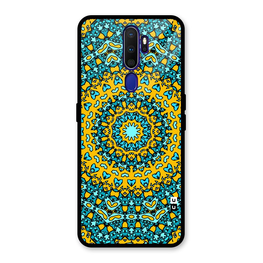Digital Mandala Art Glass Back Case for Oppo A9 (2020)