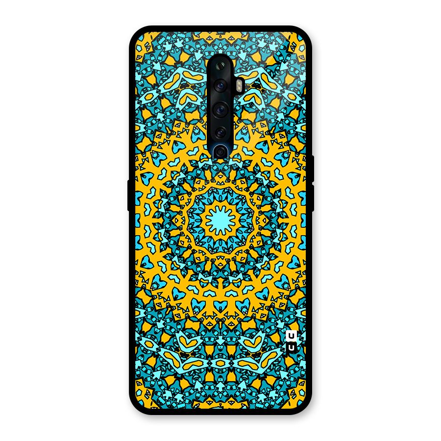 Digital Mandala Art Glass Back Case for Oppo Reno2 F