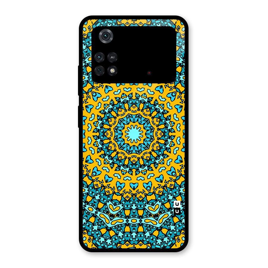 Digital Mandala Art Glass Back Case for Poco M4 Pro 4G