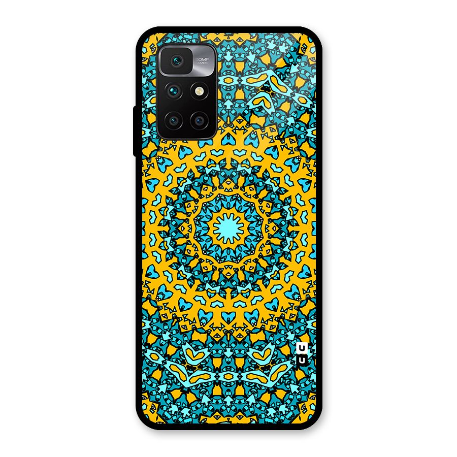 Digital Mandala Art Glass Back Case for Redmi 10 Prime
