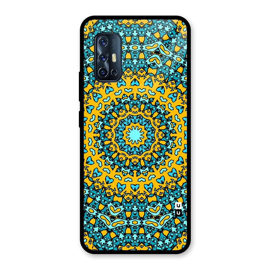 Digital Mandala Art Glass Back Case for Vivo V17