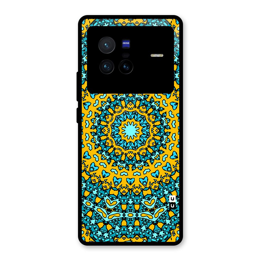 Digital Mandala Art Glass Back Case for Vivo X80