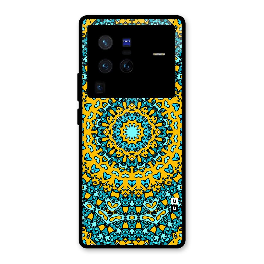 Digital Mandala Art Glass Back Case for Vivo X80 Pro