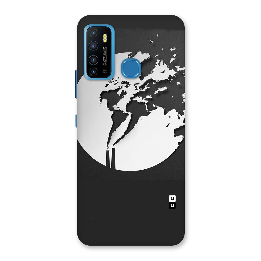 Disorted Design Black Back Case for Infinix Hot 9