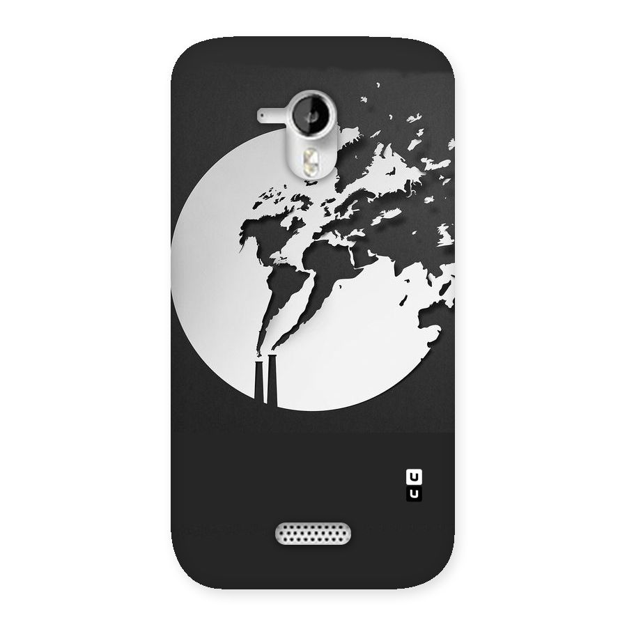 Disorted Design Black Back Case for Micromax Canvas HD A116