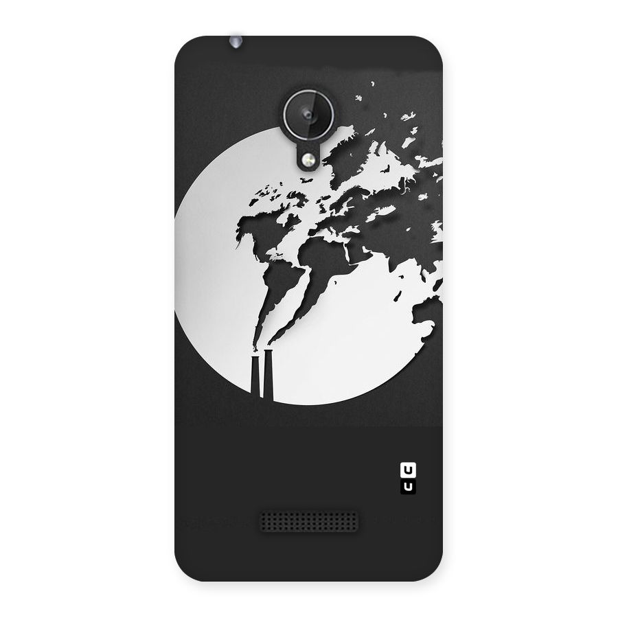Disorted Design Black Back Case for Micromax Canvas Spark Q380