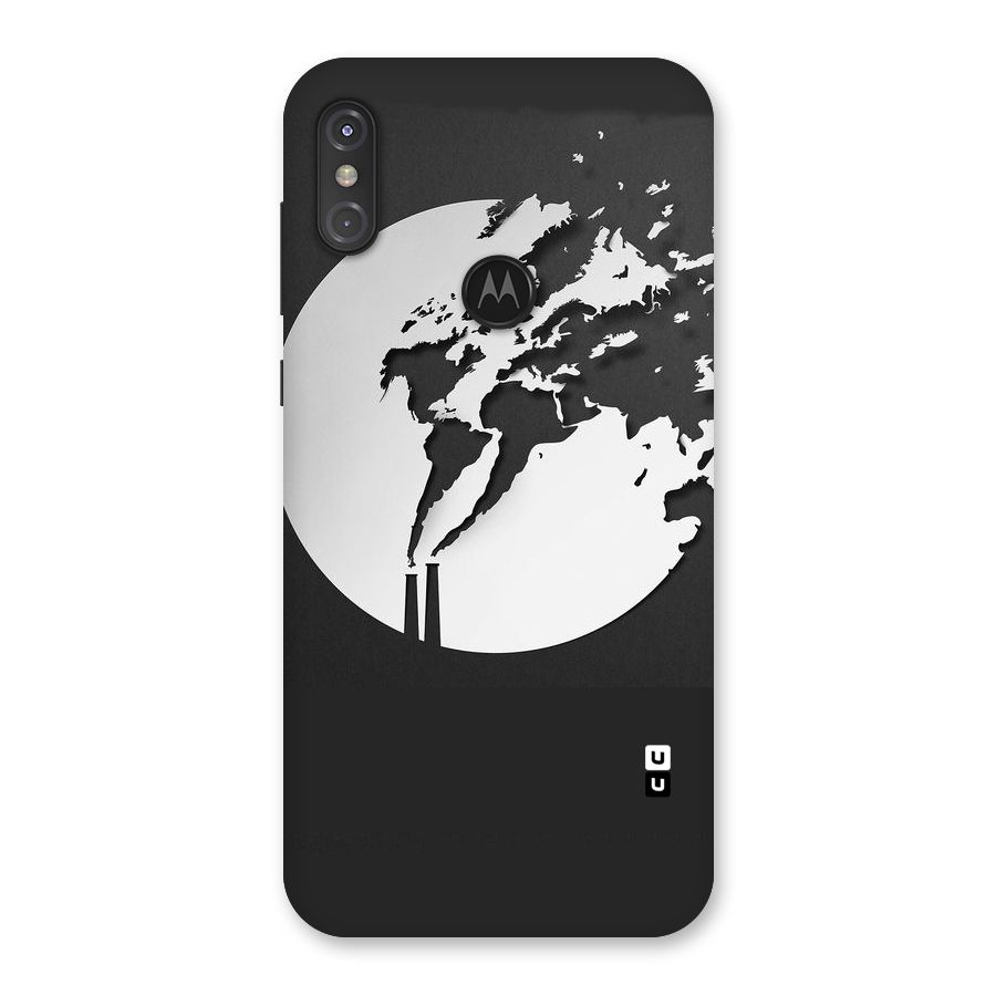 Disorted Design Black Back Case for Motorola One Power
