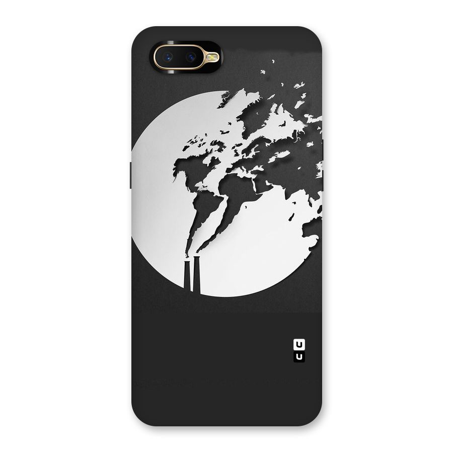 Disorted Design Black Back Case for Oppo K1