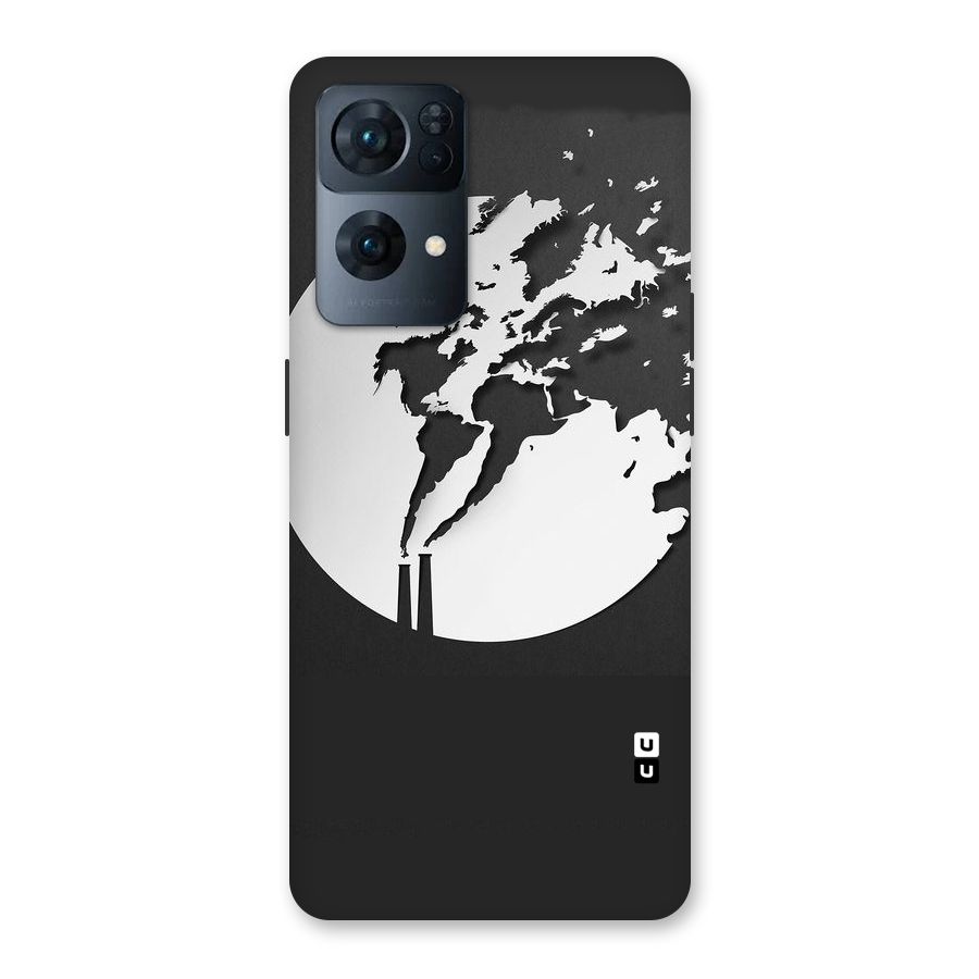 Disorted Design Black Back Case for Oppo Reno7 Pro 5G