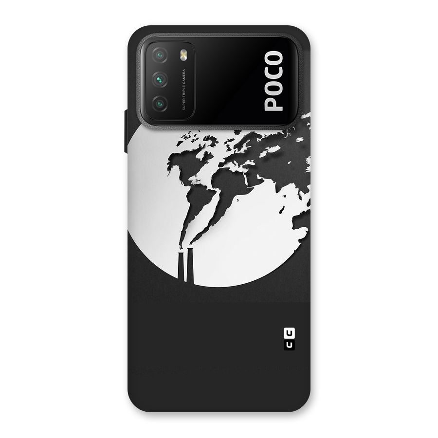 Disorted Design Black Back Case for Poco M3
